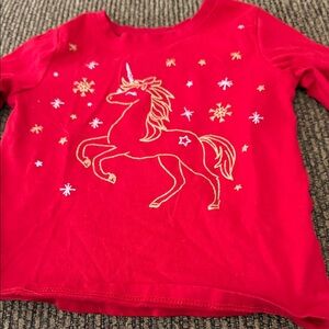 Garanimals Red Long Sleeve Unicorn Tee